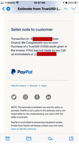 paypal bitcoin email